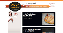 Desktop Screenshot of pizzabaronen.no